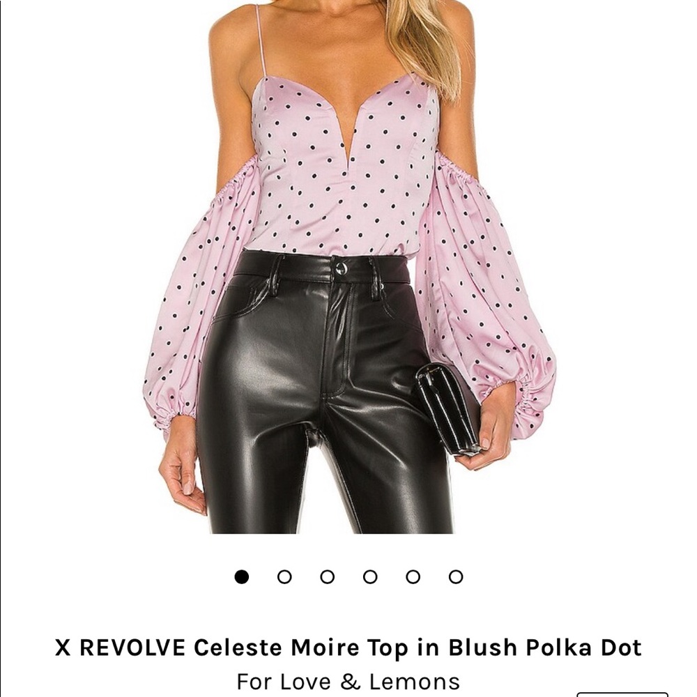COPY - Love & Lemons Sweatheart Neck Purple top